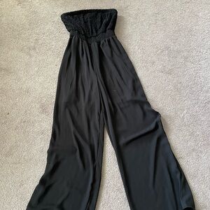 Monteau Black Wide Leg Jumpsuit